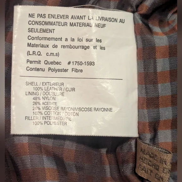 Nickelson XL Leather Jacket
